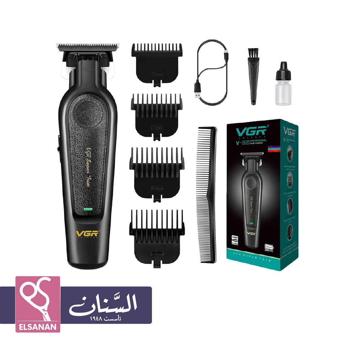 ماكينة حلاقة VGR V-995 - سوداء احترافية